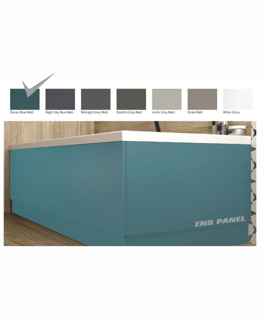 Scandinavian End Bath Panel 800mm Matt Ocean Blue