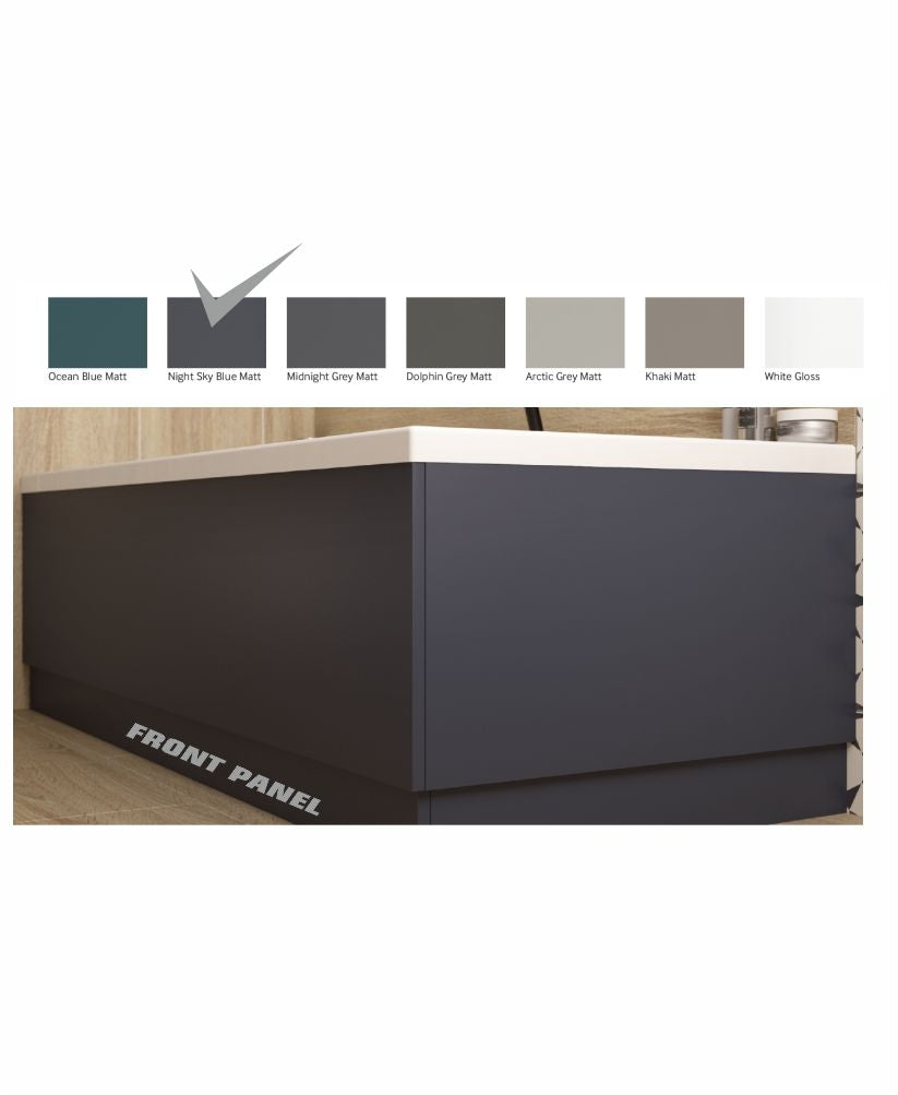 Scandinavian Front Bath Panel 1800mm Matt Night Sky Blue