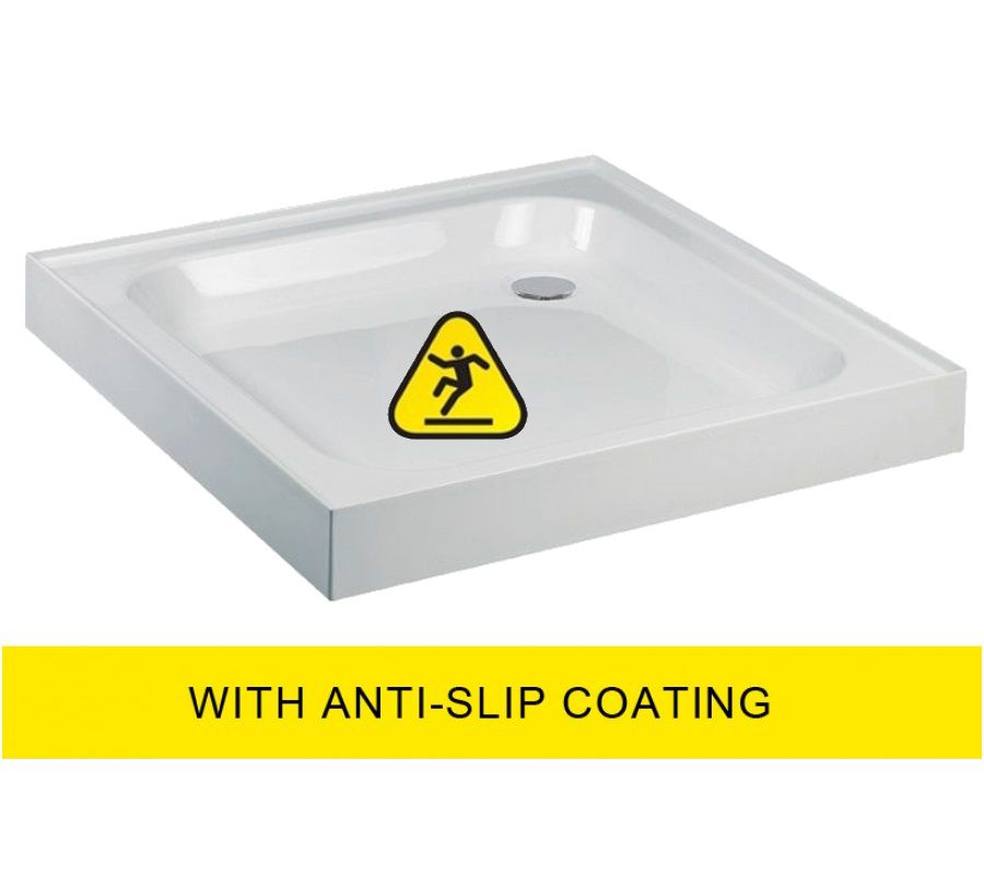 Ultracast 1000mm Square Upstand Anti Slip Shower Tray