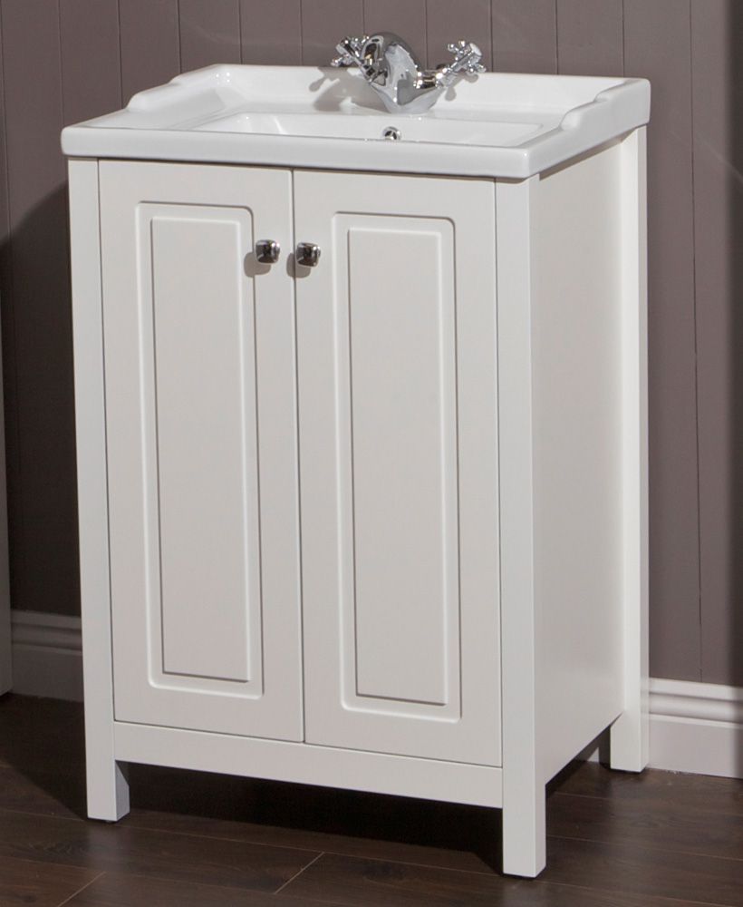Kingston chalk white 60 vanity unit & victoria basin