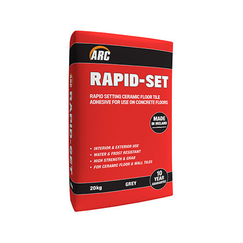 Arc Rapid Set Tile Adhesive Grey 20kg