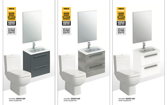 Sonas - Paris 2 Drawer with Toilet (Wall Hung)