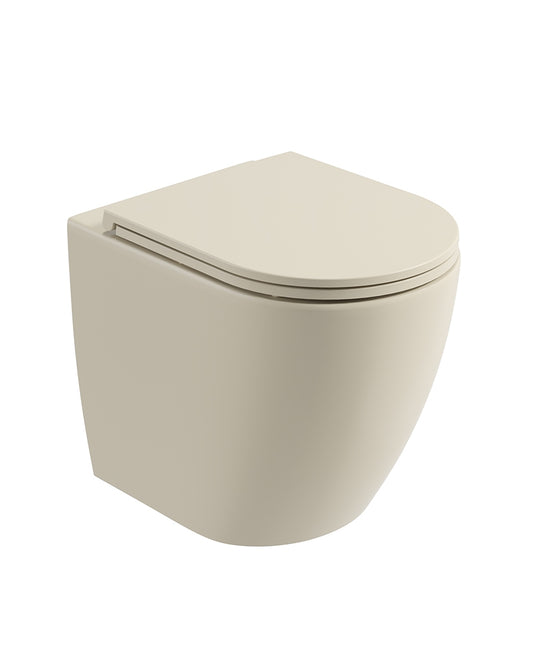Avanti Back To Wall Rimless WC & Seat - Ivory