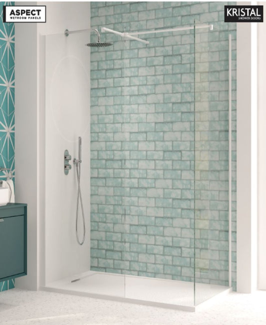 Aspect 1200mm Wetroom Panel - Matt White