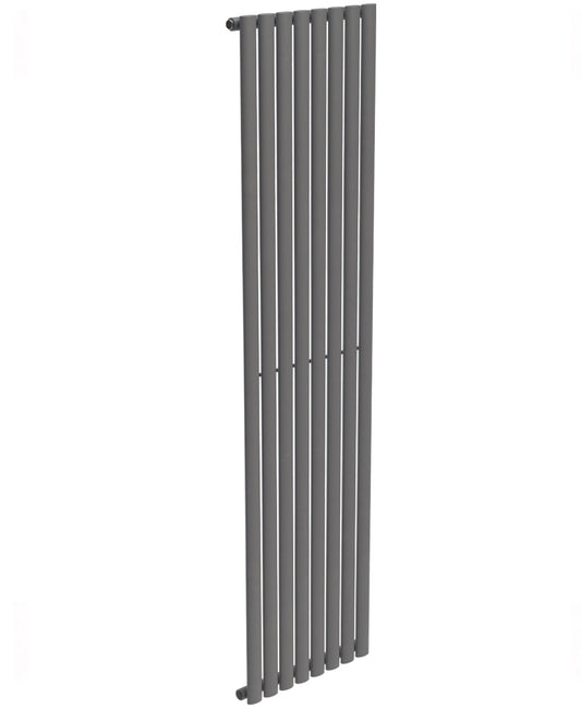 Amura Elliptical Tube Vertical Designer Radiator  1800 X 480 Single Panel Anthracite