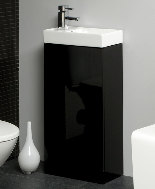 Basle Gloss Black 40cm Vanity Unit