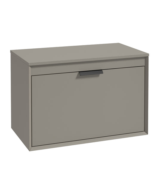 Fjord 80cm Unit with Counter Top Black Handle Matt Khaki