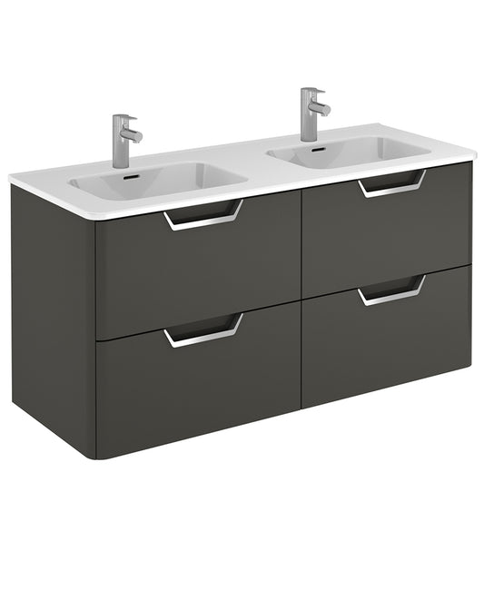 Lyon Gloss Grey 120cm Vanity Unit