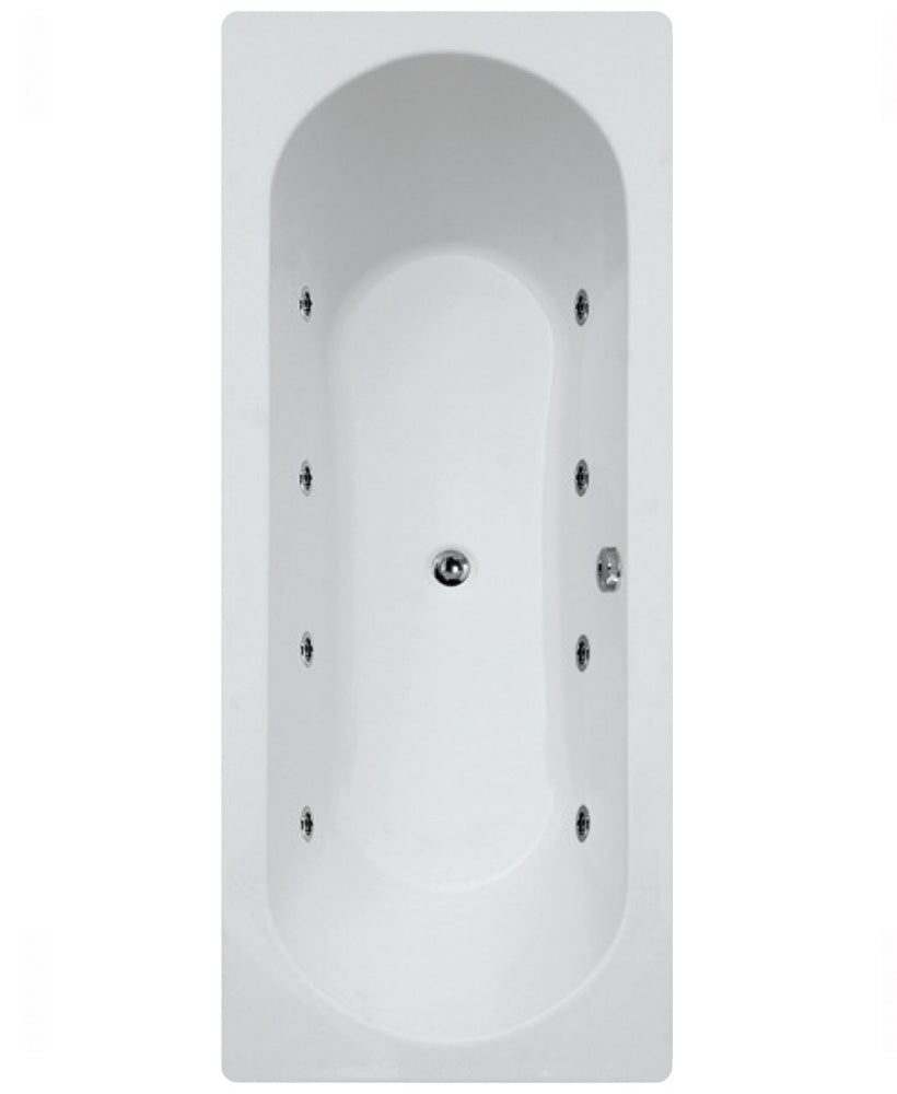 Clover 1800x800mm Double Ended 8 Jet Whirlpool Bath