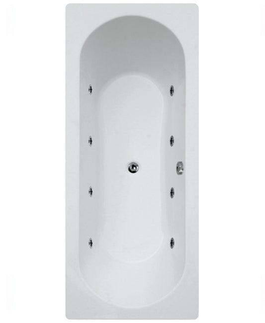 Clover 1700x700mm Double Ended 8 Jet Whirlpool Bath