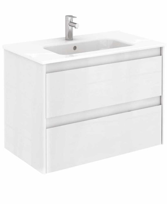 Dijon Gloss White 80cm Vanity Unit