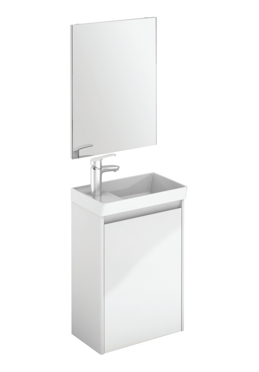 Dijon Cloakroom Gloss White 45cm Wall Hung  Vanity Unit