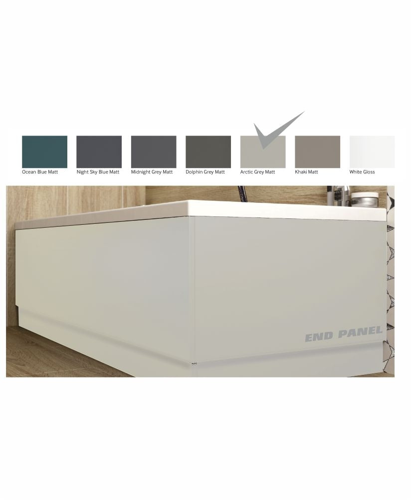 Scandinavian End Bath Panel 750mm Matt Arctic Grey