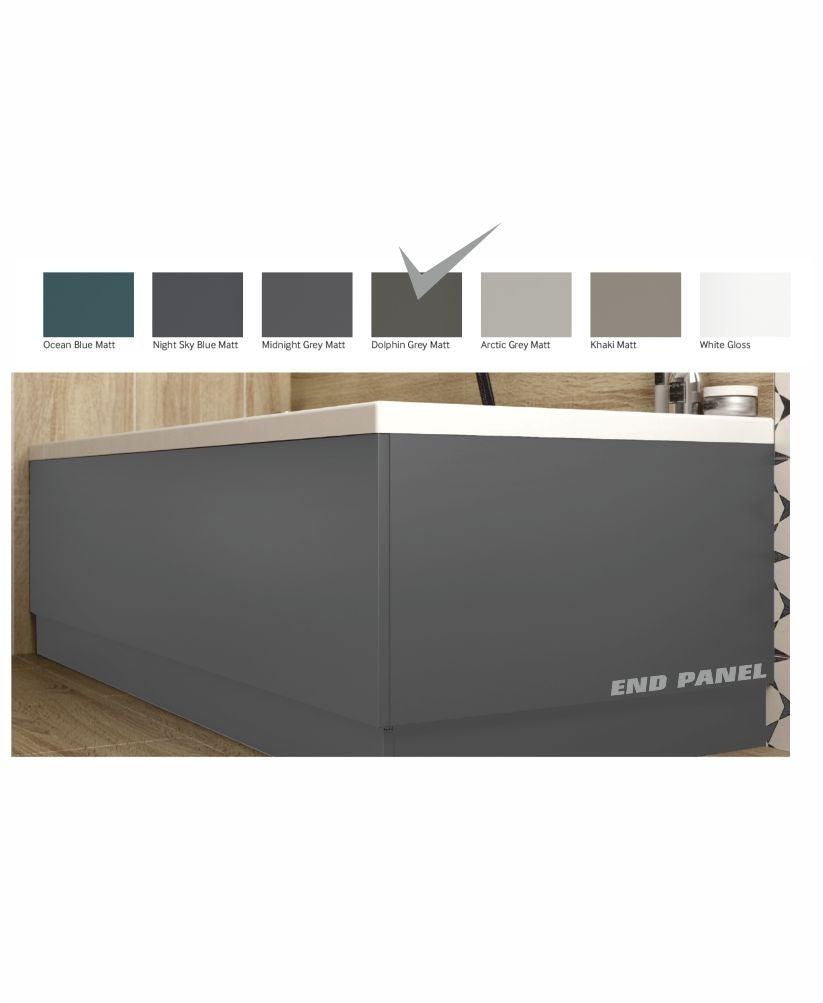 Scandinavian End Bath Panel 700mm Matt Dolphin Grey