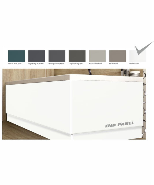 Scandinavian End Bath Panel 800mm Gloss White