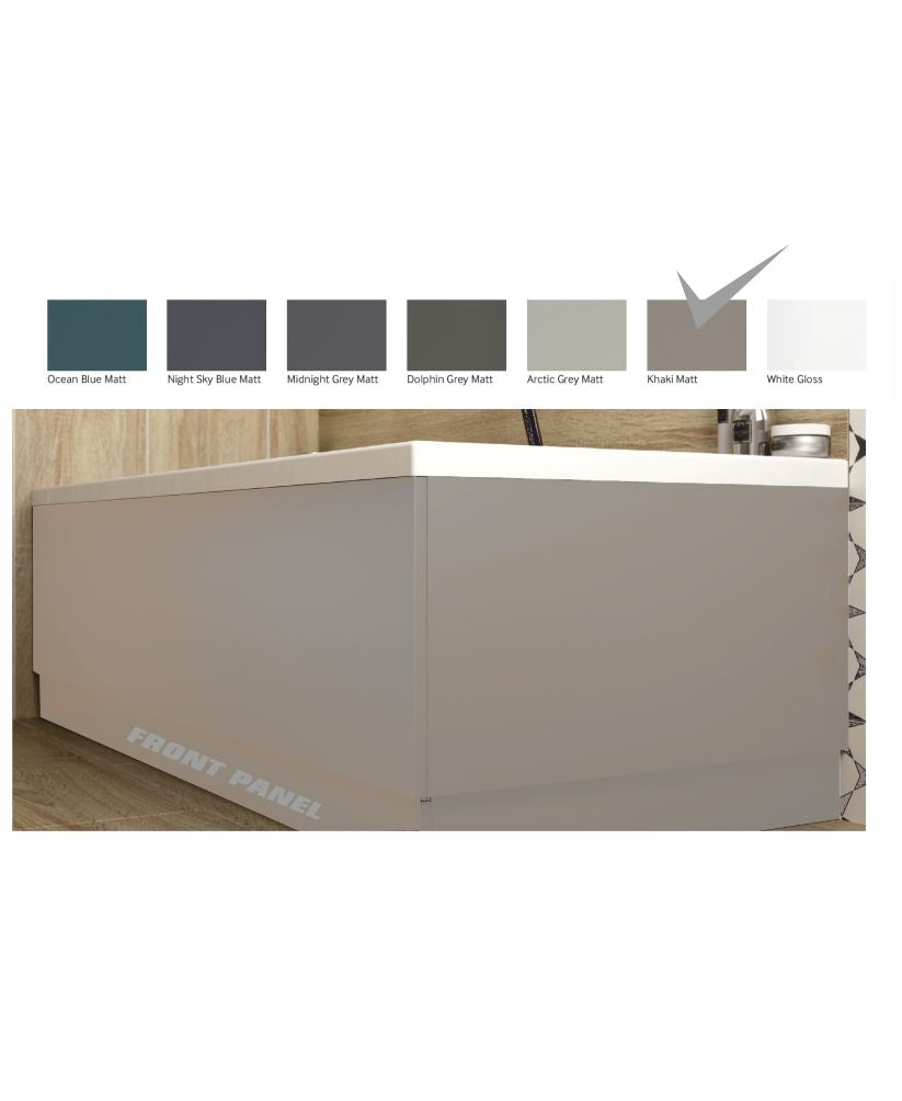 Scandinavian Front Bath Panel 1800mm Matt Khaki