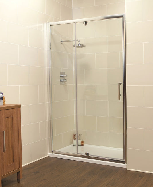 K2 1000mm semi-frameless pivot door & infill panel