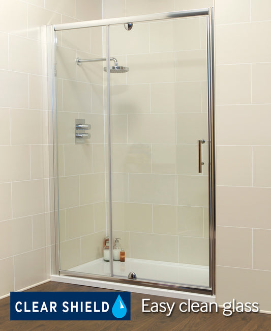 K2 1200mm semi-frameless pivot door & infill panel