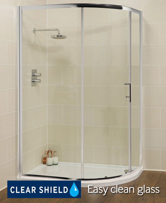 K2 1000x800mm single door offset quadrant door
