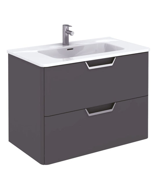 Lyon Gloss Grey 80cm Vanity Unit