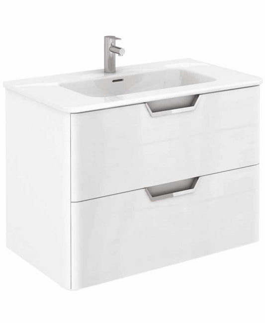 Lyon Gloss white 80cm Vanity Unit