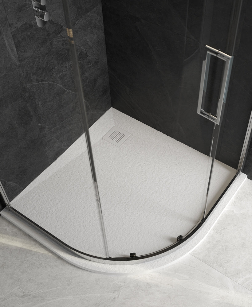 Slate 1000 Quadrant White Shower Tray & Waste