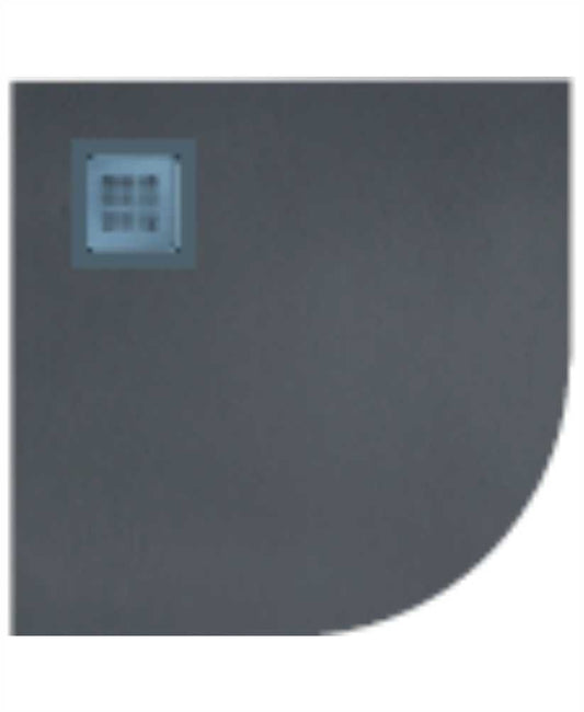 Slate 1000 Quadrant Anthracite Shower Tray & Waste