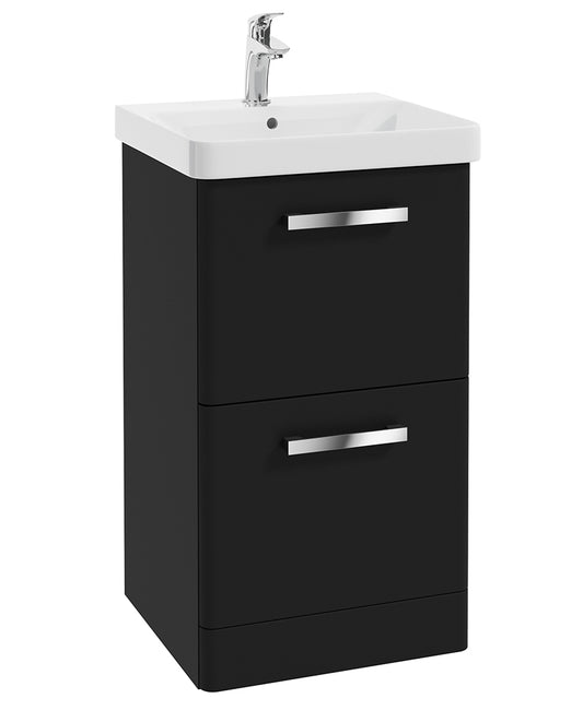 Odeon Black Matt 2 Drawer 50cm