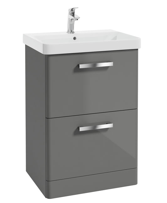 Odeon Steel Grey 2 Drawers 60cm