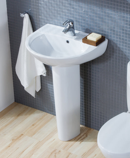 President 50cm Basin 1TH & Full Pedestal