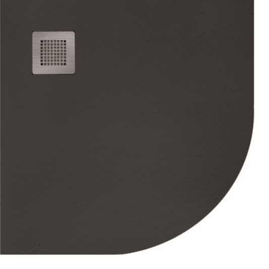 Slate Black 900mm Quadrant Shower Tray & Waste