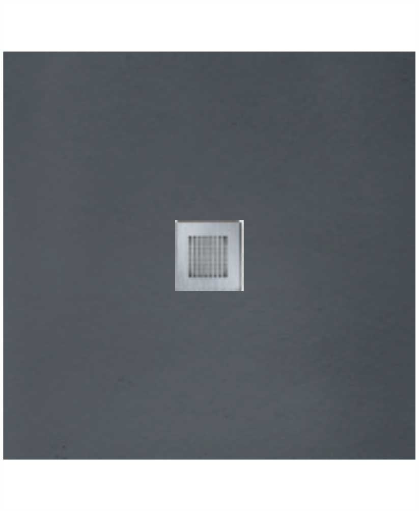 Slate Anthracite 800mm Square Shower Tray & Waste