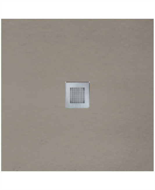 Slate Taupe 900mm Square Shower Tray & Waste