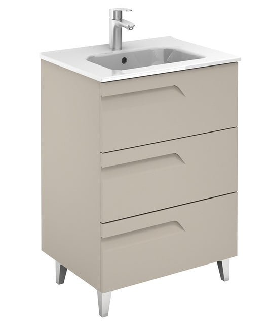 Brava Smokey Matt 3 Drawer 60cm Vanity Unit