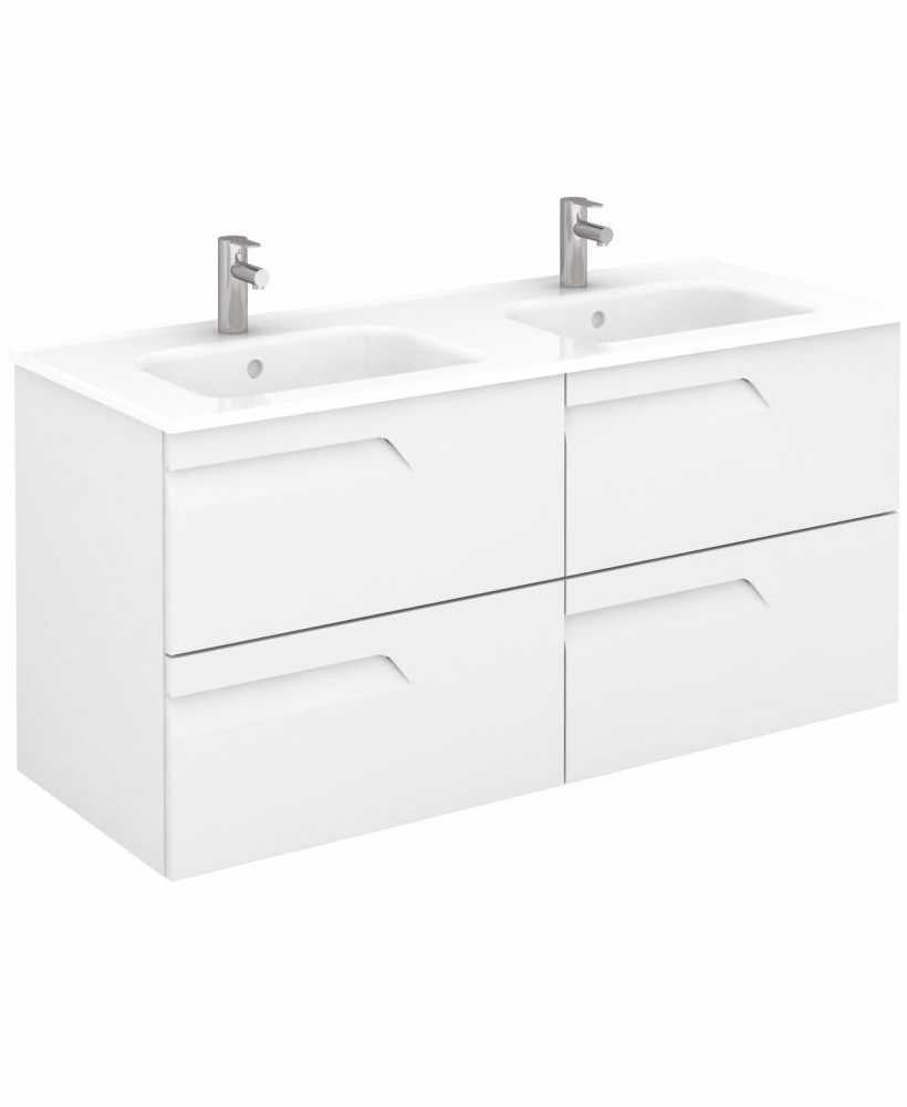 Brava 120 white vanity unit & slim basin