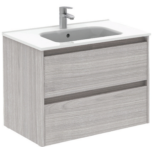 Smart Sandy Grey 2 Drawer 80cm Vanity Unit