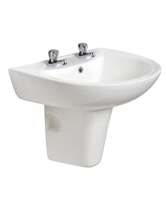 Strata 48cm Basin & Semi Pedestal 2TH