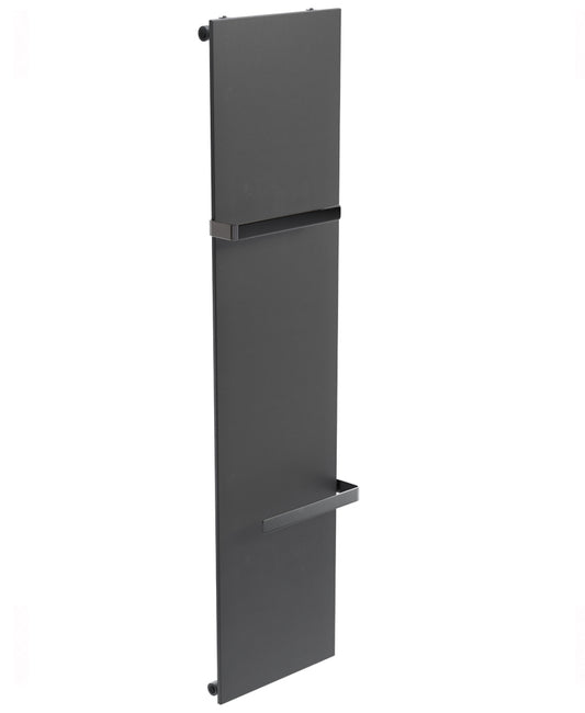 Synergy Vertical Radiator Complete With Chrome Brackets 1820 X 452 Anthracite