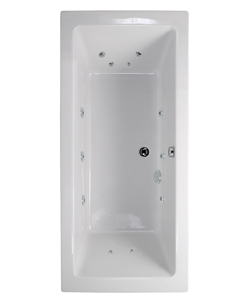 Pacific Double Ended 1800x800mm 12 Jet Bath