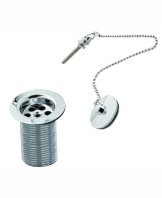 Brass Basin Waste With Metal Plug & Chain