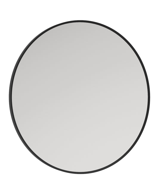 Astrid Black Non-illuminated Metal Frame Round 600x600mm Mirror