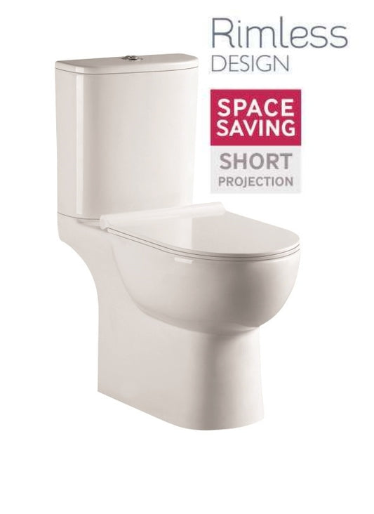Verona Close Coupled Rimless WC-Slim Soft Close Seat