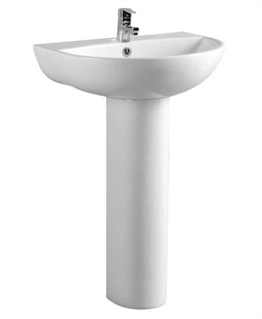 Verona Round 45cm Basin & Full Pedestal