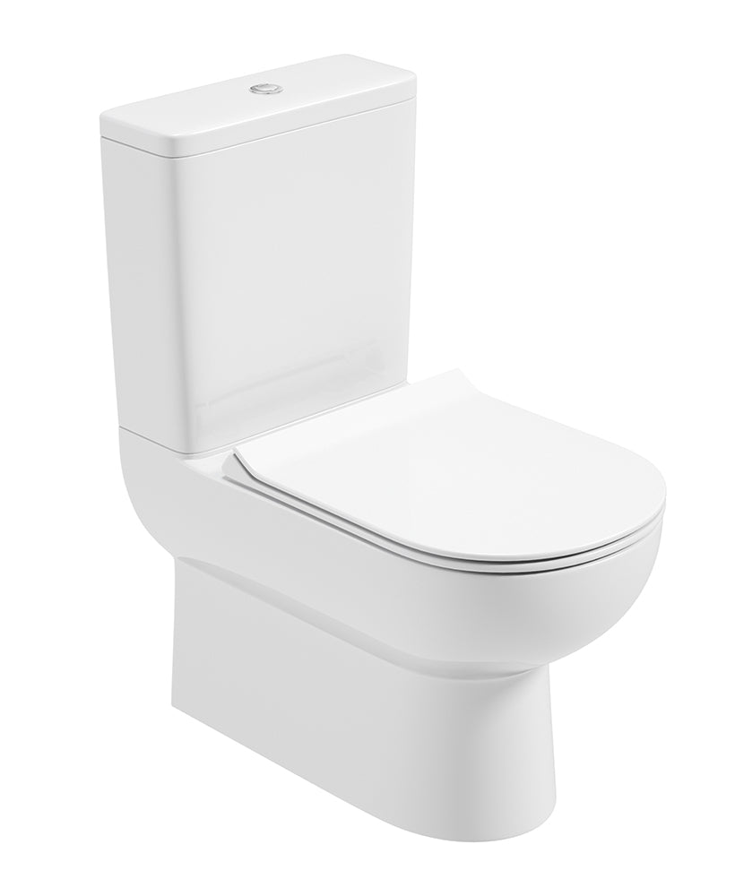Vienna Comfort Height Fully Shrouded WC - Slim Soft Close Seat