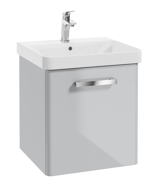 Odeon Cool Grey Gloss 50cm Wall Hung 1 Drawer Vanity Unit