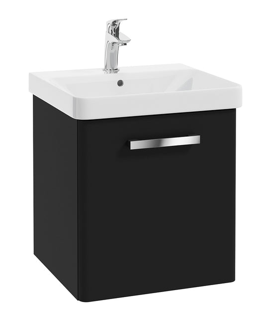 Odeon Black Matt 50cm Wall Hung 1 Drawer Vanity Unit