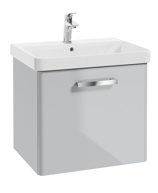 Odeon Cool Grey Gloss 60cm Wall Hung 1 Drawer Vanity Unit