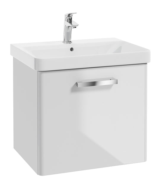 Odeon White Gloss 60cm Wall Hung 1 Drawer Vanity Unit